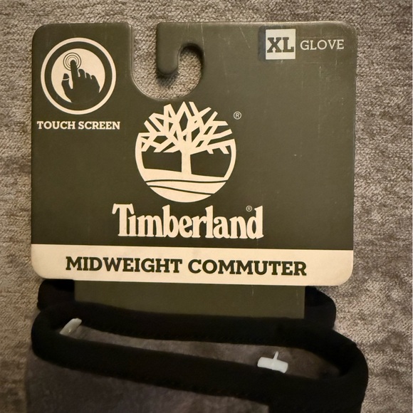 NWT Timberland Men’s Gray and Black Midweight Commuter Gloves - XL Touch screen - Picture 2 of 6